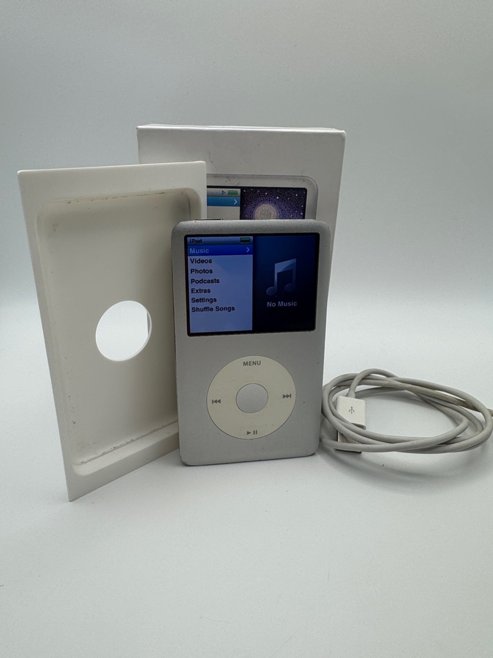 Apple iPod Classic 7th Generation 160GB Silver A1238 MC293LL Tested Working